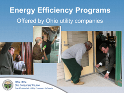 Energy Efficiency Programs