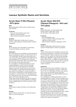 Lascaux Synthetic Resins and Varnishes