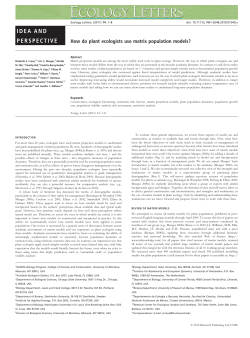 How do plant ecologists use matrix population models?