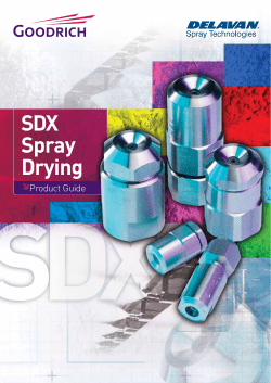 SDX Spray Drying - DELAVAN Spray Technologies