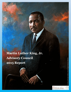 Martin Luther King, Jr. Advisory Council 2015 Report