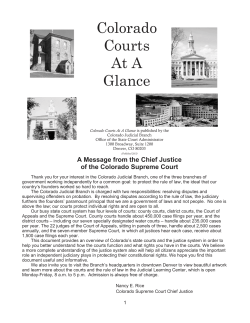 Colorado Courts At A Glance
