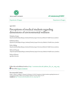 Perceptions of medical students regarding dimensions of
