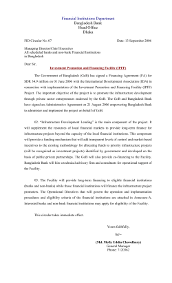 operational directives for investment promotion