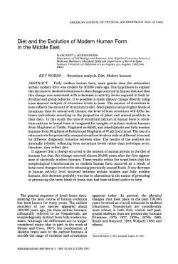 Diet and the evolution of modern human form in the Middle East