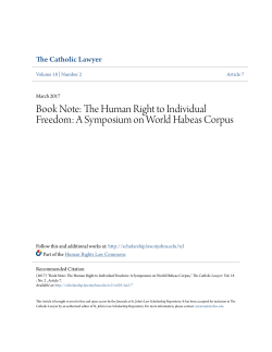 The Human Right to Individual Freedom