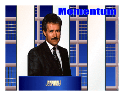 Momentum Jeopardy Review