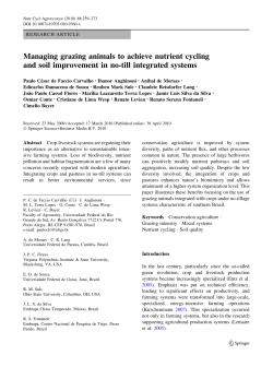 Managing grazing animals to achieve nutrient cycling and