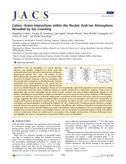 Cation&ndash;Anion Interactions within the Nucleic Acid Ion Atmosphere