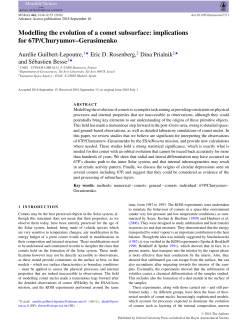 Modelling the evolution of a comet subsurface