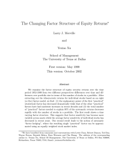 The Changing Factor Structure of Equity Returns