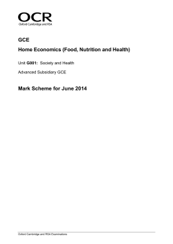 Unit G001 - Society and health