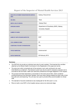 Approved Centre Inspection Report 2013