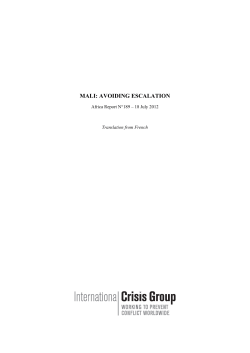 mali: avoiding escalation - International Crisis Group