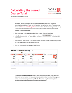Calculating the correct Course Total