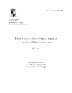 Deep Inelastic Scattering at small x