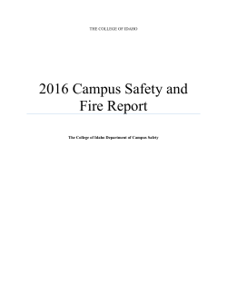 2016 Campus Safety and Fire Report