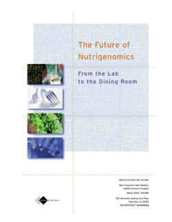 Future of Nutrigenomics: From the Lab to the