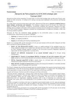 Financial release - A&eacute;roports de Paris
