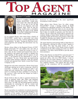 Hector V. Castillo - Top Agent Magazine