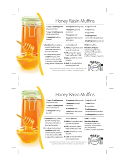 Honey Raisin Muffins Honey Raisin Muffins