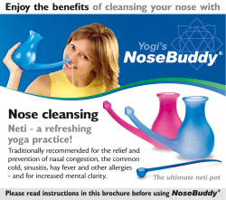 Nose cleansing - Scandinavian Yoga and Meditation School