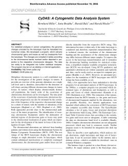 CyDAS: A Cytogenetic Data Analysis System