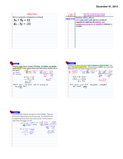 3x + 5y = 12 4x - 3y = -13