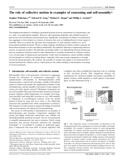 The role of collective motion in examples of coarsening and self