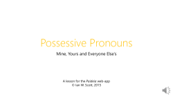 Possessive Pronouns