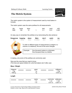 The Metric System