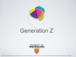 Generation Z - University of Waterloo