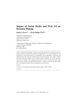 Impact of Social Media and Web 2.0 on Decision