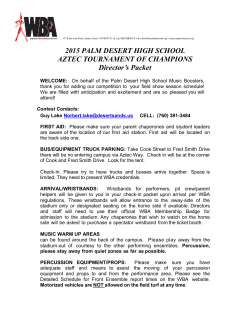 2015 PALM DESERT HIGH SCHOOL AZTEC TOURNAMENT OF