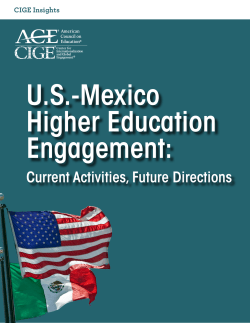 US-Mexico Higher Education Engagement: Current Activities, Future