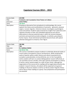 Course Code: ACS 900