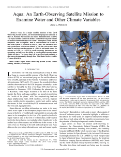 Aqua: an earth-observing satellite mission to examine water