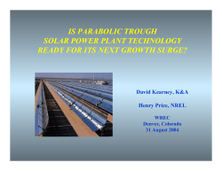 Is Parabolic Trough Solar Power Plant Technology Ready for it`s