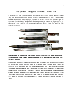 The Spanish &ldquo;Philippine&rdquo; Bayonet&hellip; and its rifle