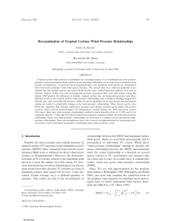 Reexamination of Tropical Cyclone Wind–Pressure Relationships