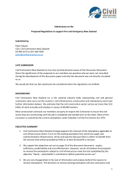 1 Submissions on the Proposed Regulations to support Fire and