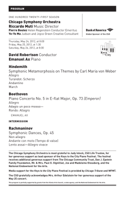 here - Chicago Symphony Orchestra
