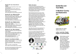 Guided Bus and Train Walks in Mortimer Country and Radnorshire