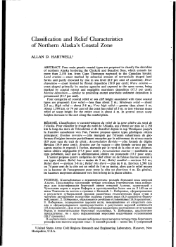 Classification and Relief Characteristics of Northern Alaska`s