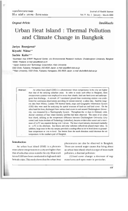 Urban Heat Island : Thermal Pollution and Climate Change in