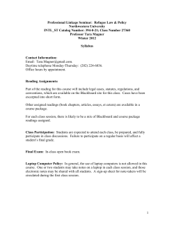 MagnerRefugee Law Policy_Winter 2012_Northwestern