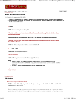 Sample IRB Application - Health Innovation Program - UW