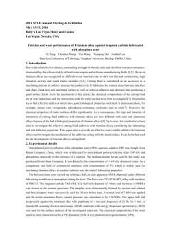 Friction and Wear Performance of Titanium Alloy Against