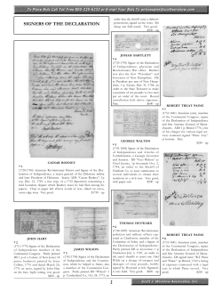 1 SIGNERS OF THE DECLARATION