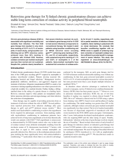 Retrovirus gene therapy for X-linked chronic